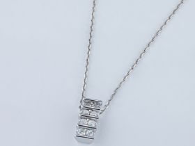 Подвеска из белого золота с бриллиантами э4001пд03210003