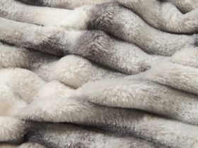 Плед Мягкая полоска/Soft strip, серо-белый