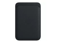 Чехол iPhone Leather Wallet MagSafe (Black)