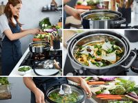 WMF Жаровня круглая с крышкой и паровой корзиной 28 см Vitalis WMF