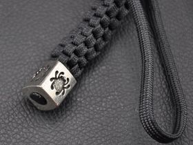 Темляк Lanyard w/ Pewter Spyder Bead, Spyderco BEAD1LY