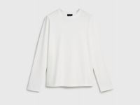 Базовый лонгслив из хлопка, Белый
