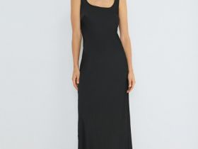 Платье из сатина, Черный