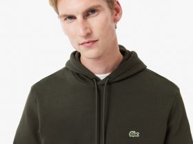 Мужское худи Lacoste классического кроя с флисом