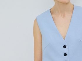 Жилет из поливискозы, Голубой