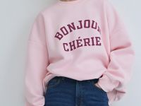 Свитшот с принтом, Розовый