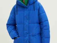 Стеганая утепленная куртка с капюшоном