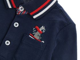 Поло с длинным рукавом для маленького мальчика