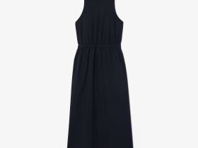 Женское платье-миди Lacoste с вырезом и эластичным поясом