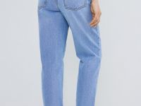 Джинсы Mom с высокой посадкой, Голубой