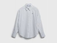 Свободная рубашка из хлопка Оксфорд, Зеленый