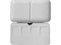 Пенал для акварели "Белые ночи" на 12 кювет с палитрой, металл, светло-голубой