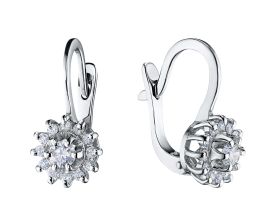Серьги из белого золота с бриллиантами э0901сг04202942
