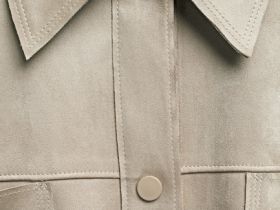 Рубашка из искусственной замши, Бежевый
