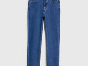 Узкие джинсы с высокой посадкой, Синий