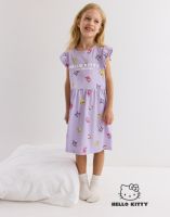 Сиреневая ночная сорочка с принтом Hello Kitty для девочки Глория Джинс