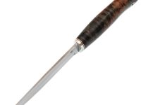 Нож Тигр, сталь PGK , рукоять мельхиор, стабилизированная карельская береза