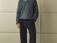 Текстурный джемпер поло, Серый