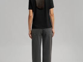 Футболка прямого кроя из джерси