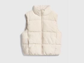 Утеплённый жилет для девочек, Белый