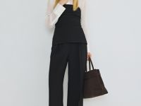 Прямые брюки со стрелками, Черный