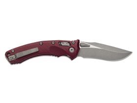 Складной нож Microtech Amphibian 137RL-10APFLMR, сталь M390MK, рукоять алюминий, бордовый