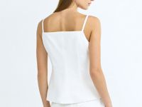 Жилет на тонких бретелях, Белый
