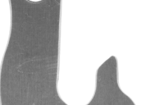 Держатель заднего переключателя "петух" Meta №37 фрезерованный (серебристый)