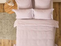 Постельное белье полукомплект Vichy, коричневое