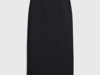 Прямая юбка миди, Черный