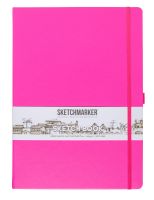 Блокнот для зарисовок Sketchmarker 21*29,7 cм 80 л 140 г, твердая обложка Фуксия