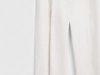 Зауженные брюки с поясом, Бежевый