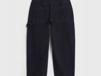 Объёмные джинсы Baggy для девочек, Черный