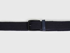 Плетёный ремень с пряжкой, Синий