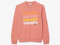 Мужской флисовый свитшот Lacoste с принтом