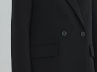 Двубортный жакет, Черный