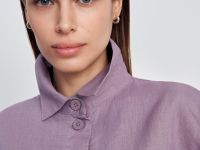 Рубашка изо льна с коротким рукавом