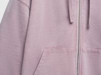 Толстовка на молнии с эффектом стирки, Розовый