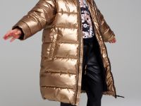 Пальто текстильное с полиуретановым покрытием для девочек