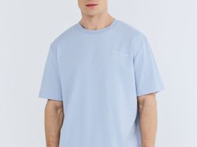 Футболка с принтом, Голубой