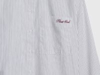 Рубашка в полоску с вышивкой, Фиолетовый