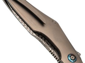 Складной нож WE Knife Krait, сталь Damasteel, рукоять титан