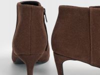 Ботильоны из натуральной замши, Коричневый
