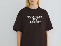 Футболка с принтом, Коричневый