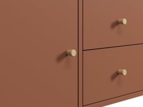 Стеллаж Кейн 3-75x149 Терракотовый