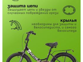 Детский велосипед Rush Hour Vega 180, год 2024, цвет Черный