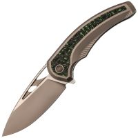 Складной нож TUOTOWN Whale, сталь M390, рукоять титан, Jungle Wear карбон