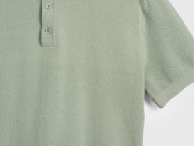 Поло из текстурной ткани, Зеленый