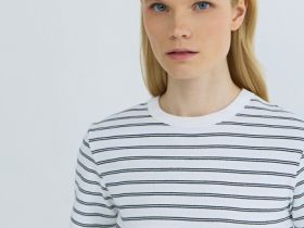 Футболка в рубчик, Белый