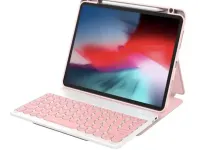Чехол-клавиатура WIWU Protective Keyboard для Apple iPad 10 (2022)/iPad 11 (2025) русская раскладка (розовый)